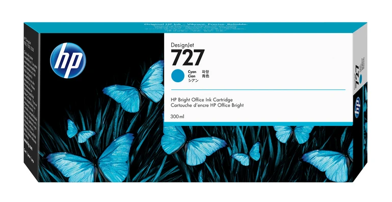 HP 727 Extra High Capacity Cyan Ink Cartridge - (F9J76A)