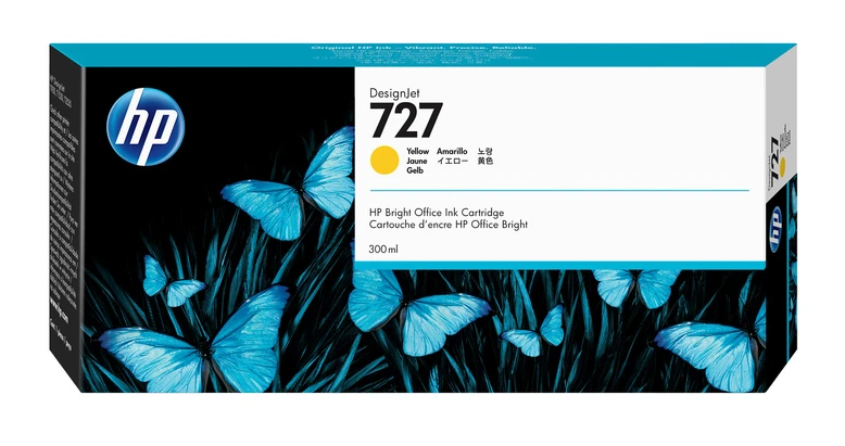 HP 727 Extra High Capacity Yellow Ink Cartridge - (F9J78A)