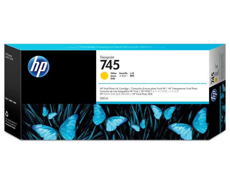 HP 745 High Capacity Yellow Ink Cartridge (F9K02A)