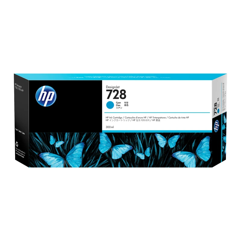 HP 728 Extra High Capacity Cyan Ink Cartridge - (F9K17A)