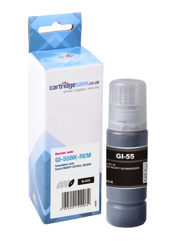 Compatible Canon GI-55BK Black Ink Bottle - (6292C001)