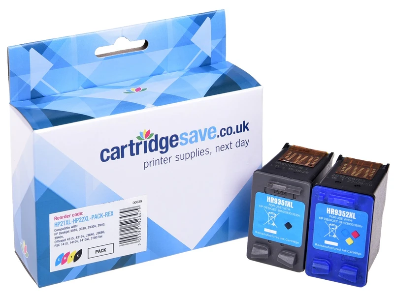 Compatible HP 21XL / HP 22XL High Capacity Black & Tri-Colour Ink Multipack
