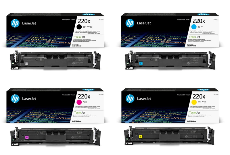 HP 220X High Capacity 4 Colour Toner Cartridge Multipack