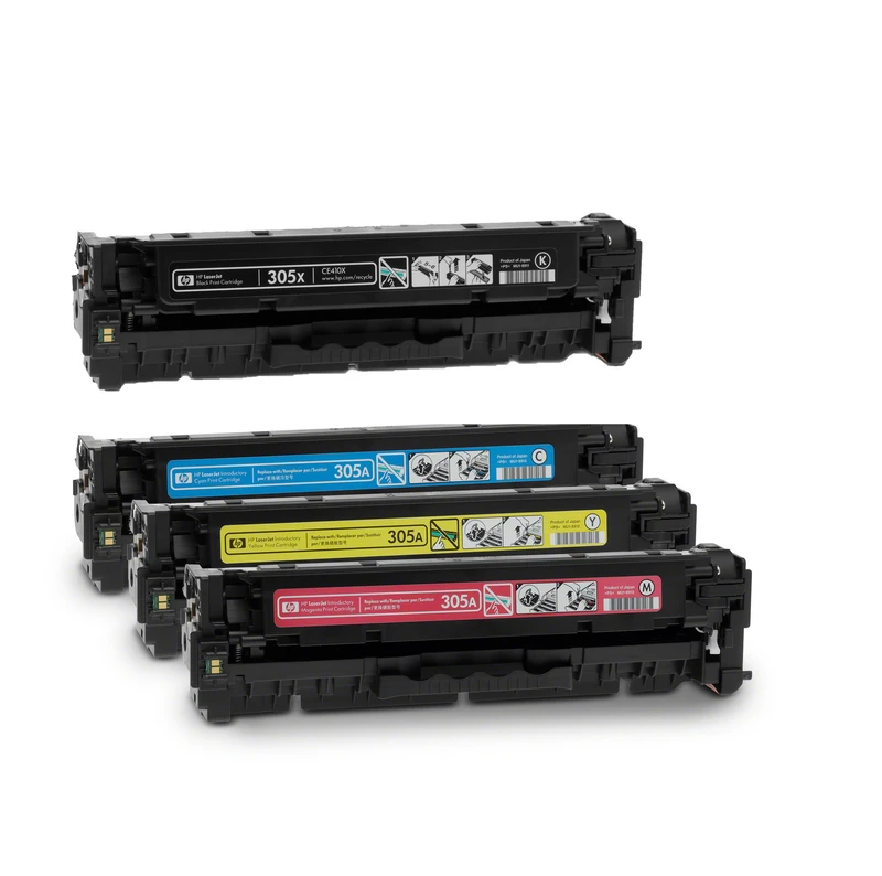HP 305X / 305A 4 Colour Toner Cartridge Multipack (CE410X & CF370AM)