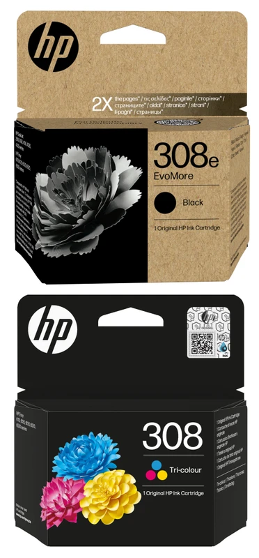 HP 308e/308 High Capacity Black & Tri-Colour Ink Cartridge Multipack