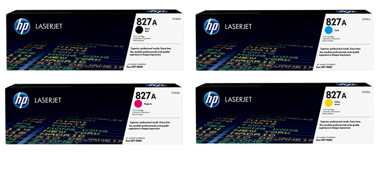 HP 827A 4 Colour Toner Cartridge Multipack