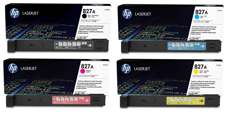 HP 827A 4 Colour Toner Cartridge Multipack