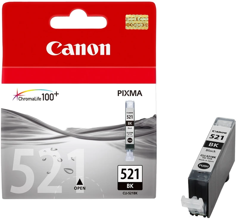 Canon CLI-521BK Black Ink Cartridge - (2933B001AA)