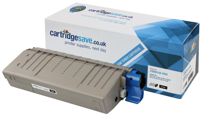 Compatible Oki 43866108 Black Toner Cartridge (44318608)