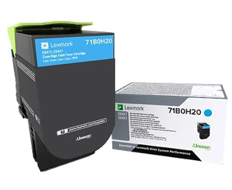 Lexmark 71B0H20 High Capacity Cyan Toner Cartridge
