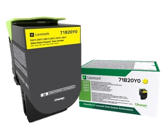 Lexmark 71B20Y0 Yellow Return Program Toner Cartridge