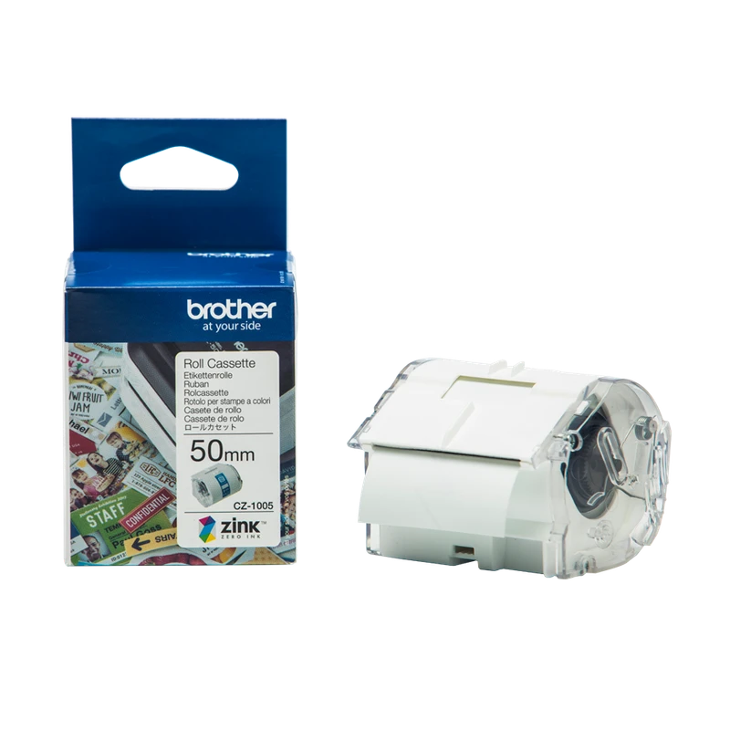 Brother CZ-1005 Full Colour 50mm x 5m Continuous Adhesive Label Tape