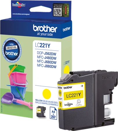 Brother LC221Y Light User Yellow Ink Cartridge