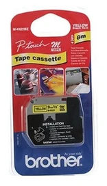 Brother MK621BZ Black On Yellow Plastic Adhesive Labelling Tape - Non-Laminated 9mm x 8m