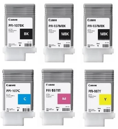 Canon PFI-107 6 Colour Ink Cartridge Multipack