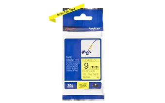 Brother TZe-FX621 Black On Yellow Flexi ID P-Touch Adhesive Labelling Tape 9mm x 8m