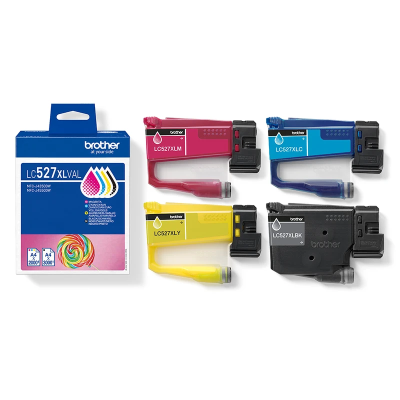 High Capacity Brother LC527XLVAL 4 Colour Ink Cartridge Multipack