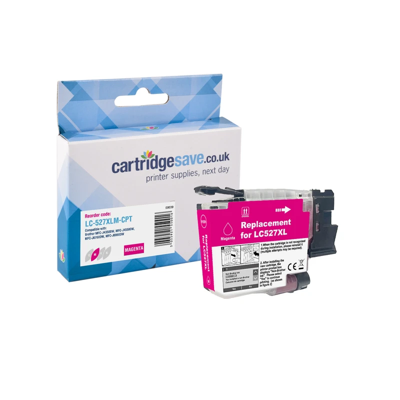 Compatible High Capacity Brother LC-527XLM Magenta Ink Cartridge