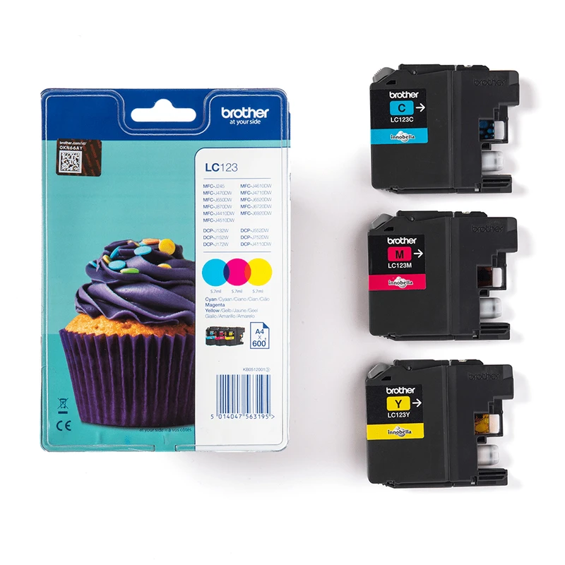 Brother LC123 3 Colour Ink Cartridge Multipack