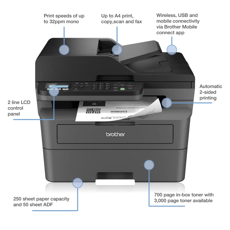 Brother MFC-L2800DW Mono Laser Printer