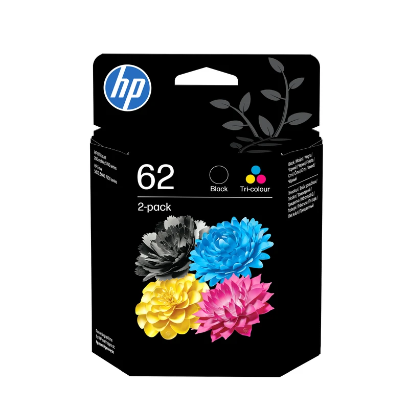 Black & Tri-Colour HP 62 Ink Cartridge Multipack (HP N9J71AE)