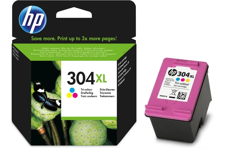 HP 304XL High Capacity Tri-Colour Ink Cartridge - (N9K07AE)