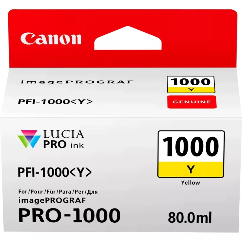 Canon PFI-1000Y Yellow Ink Cartridge - (0549C001)