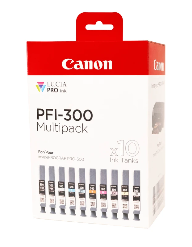 Canon PFI-300 10 Colour Ink Cartridge Multipack