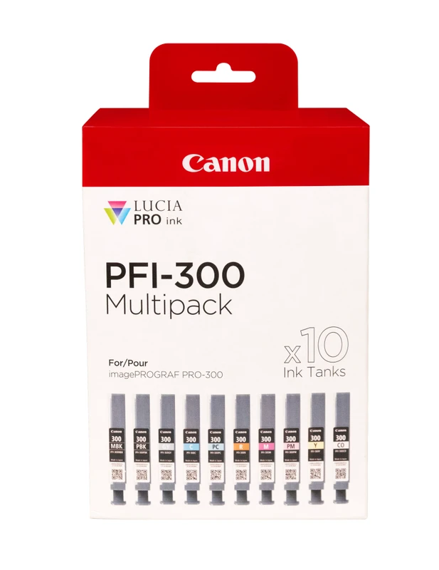 Canon PFI-300 10 Colour Ink Cartridge Multipack