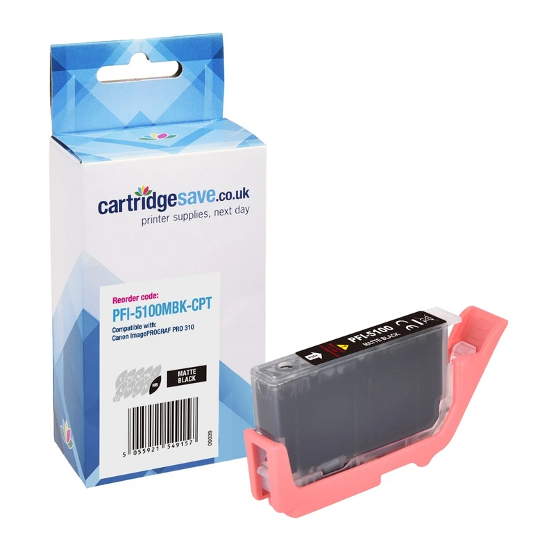 Compatible Canon PFI-5100MBK Matte Black Ink Cartridge - (6951C001)