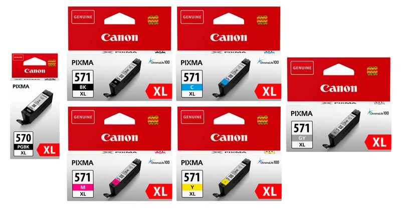 Canon PGI-570XL / CLI-571XL High Capacity 6 Colour Ink Cartridge Multipack