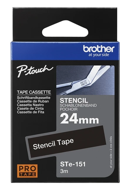 Brother STE-151 Black Stamp Stencil Adhesive Cassette Tape 24mm x 3m