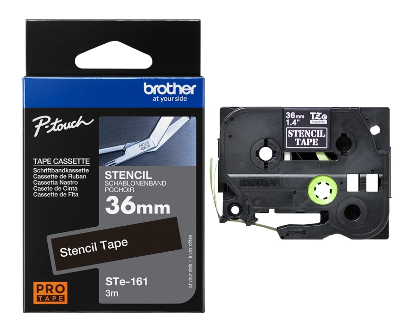 Brother STE-161 Black Stamp Stencil Cassette Adhesive Tape 36mm x 3m