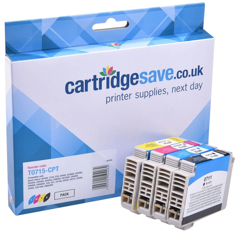 Compatible Epson T0715 Multipack 4-Colour Printer Cartridge (Cheetah)