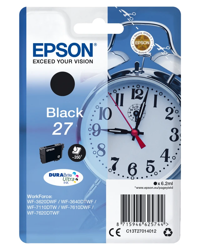 Epson 27 Black Ink Cartridge - (T2701 Alarm Clock)