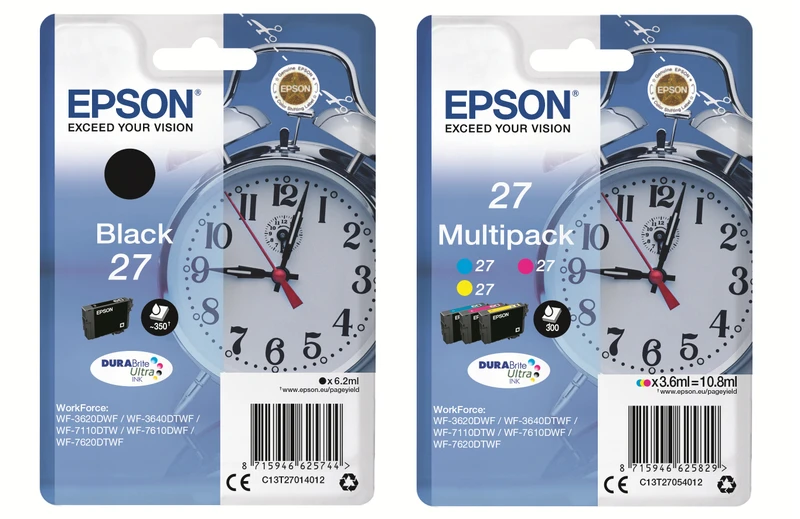 Epson 27 Black & 3 Colour Ink Cartridge Multipack (T2701 & T2705 Alarm Clock)