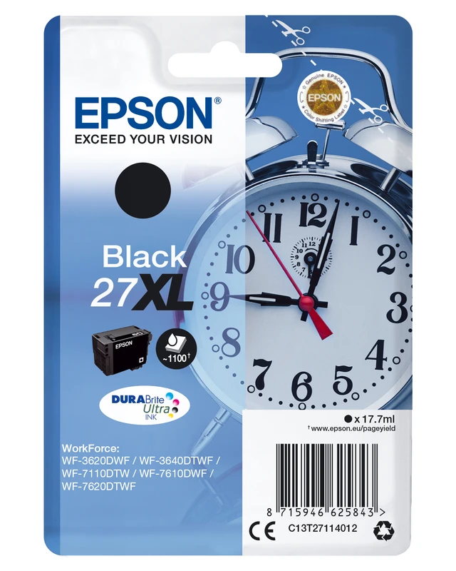 Epson 27XL High Capacity Black Ink Cartridge - (T2711 Alarm Clock)