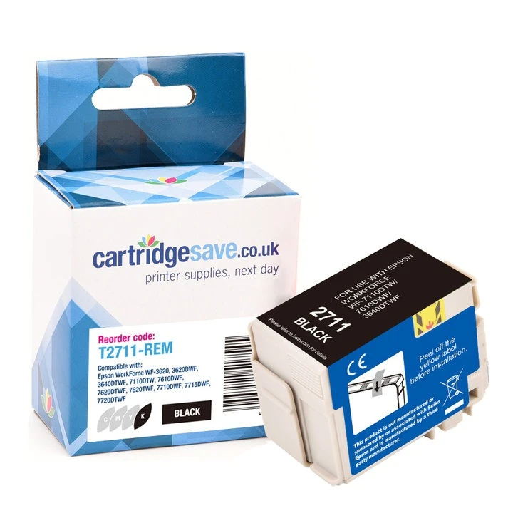 Compatible Epson 27XL High Capacity Black Ink Cartridge - (T2711 Alarm Clock)