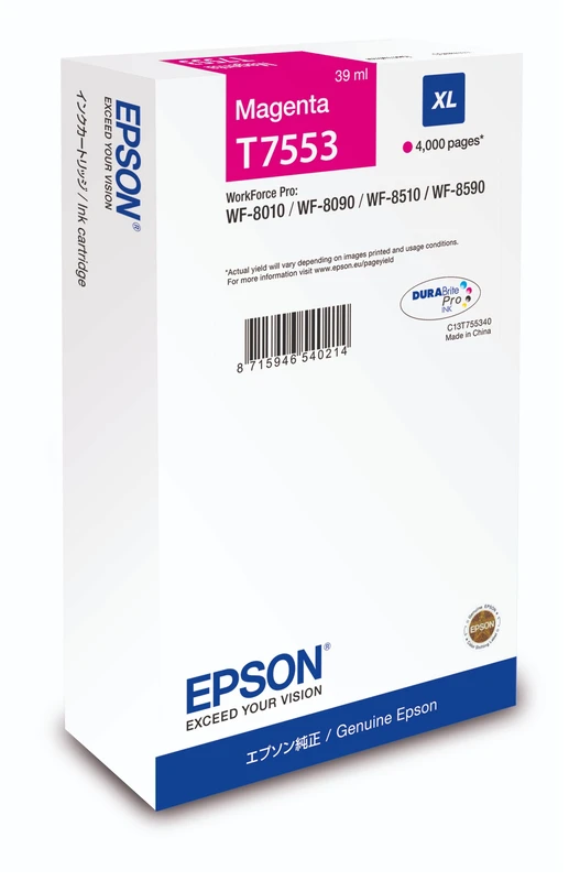 Epson T7553 High Capacity Magenta Ink Cartridge - (C13T755340)