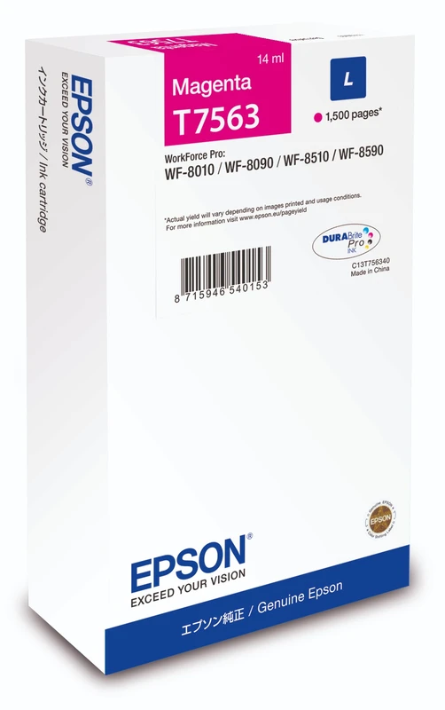 Epson T7563 Magenta Ink Cartridge - (C13T756340)