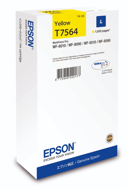 Epson T7564 Yellow Ink Cartridge - (C13T756440)