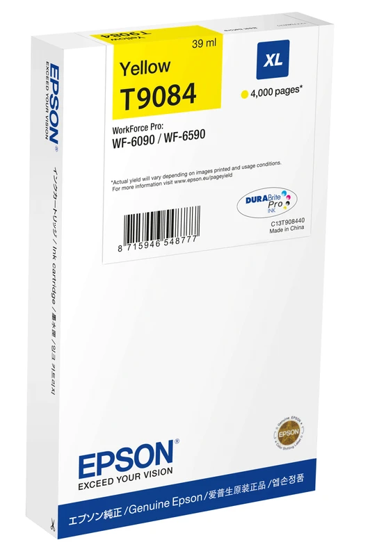 Epson T9084 High Capacity Yellow Ink Cartridge - (C13T908440)