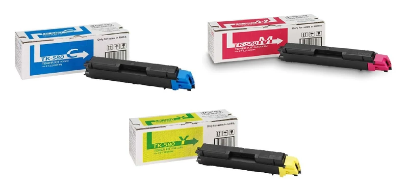 Kyocera TK-580 3 Colour Toner Cartridge Multipack