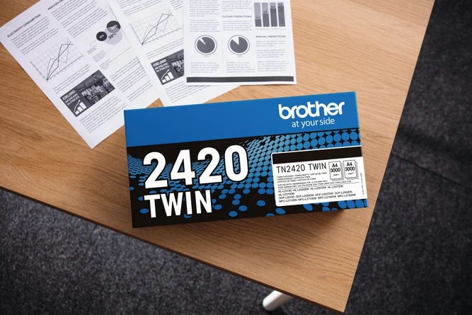 Brother TN2420 High Capacity Black Toner Cartridge Twin Pack 