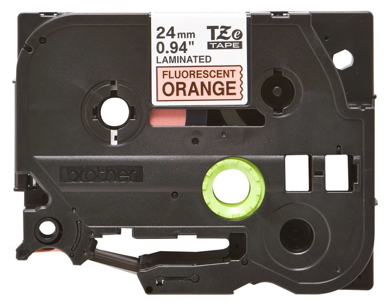 Brother TZe-B51 Black On Orange Laminated P-Touch Adhesive Labelling Tape 24mm x 5m (TZE-B51 Tape)