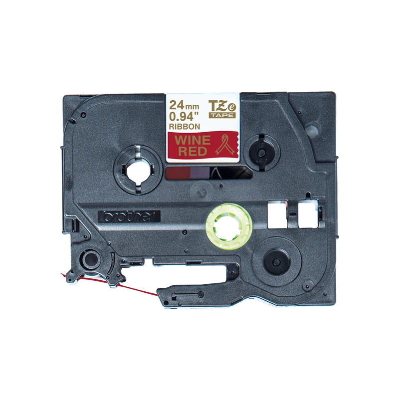 Brother TZE-RW54 Gold On Wine Red Ribbon Tape Cassette 24mm x 4m