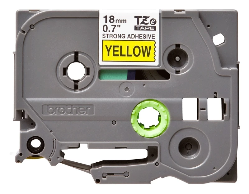 Brother TZe-S641 Black On Yellow Strong Adhesive Laminated P-Touch Labelling Tape 18mm x 8m