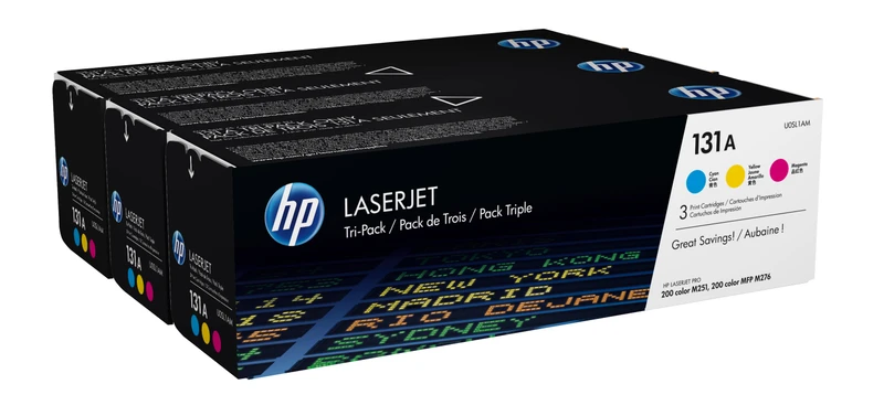 HP 131A 3 Colour Toner Cartridge Multipack (U0SL1AM)