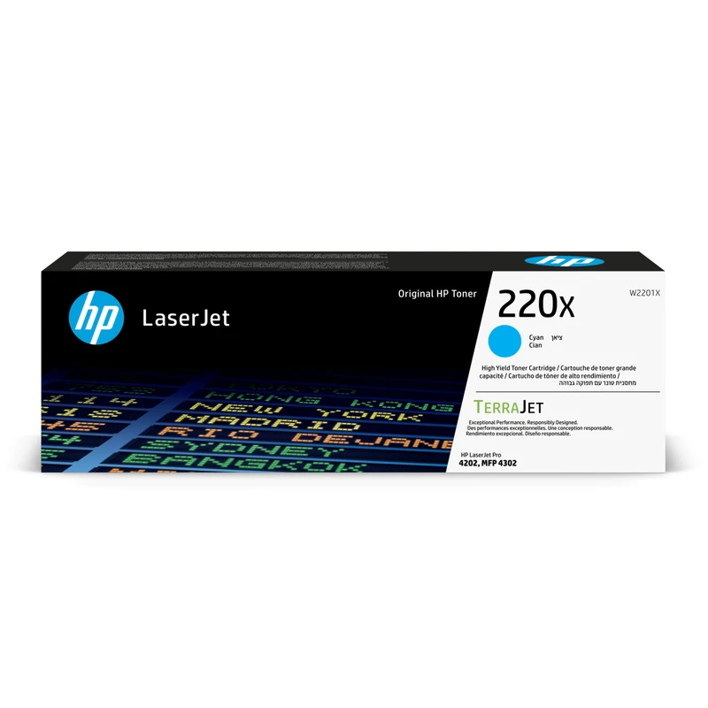 HP 220X High Capacity Cyan Toner Cartridge - (W2201X)
