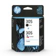 HP 305 Black & Tri-Colour Ink Multipack - 6ZD17AE (contains 3YM61AE and 3YM60AE)